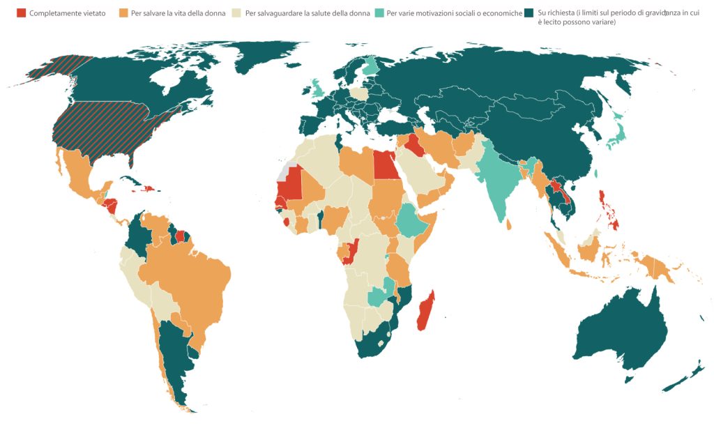 Mappa-Aborto nel mondo