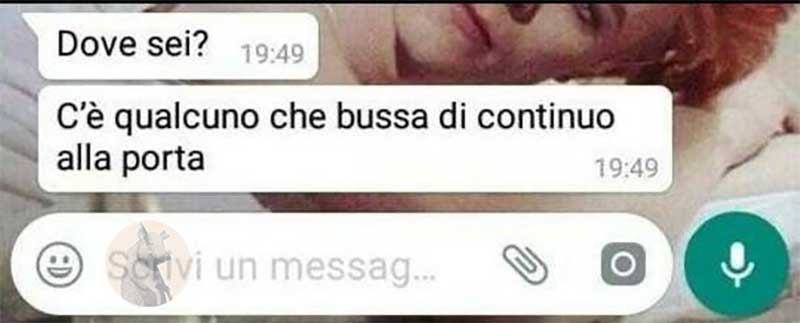 messaggi del cdm bussando alla porta